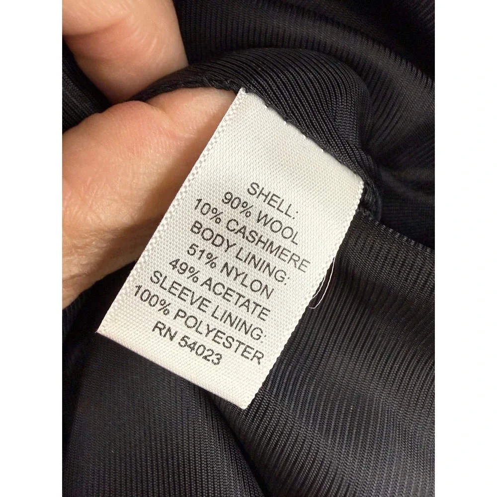VINTAGE Banana Republic Italian Wool Cashmere Coat Men L Charcoal Car MINIMALIST